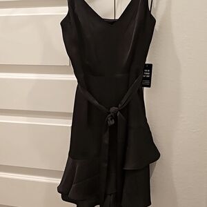 Express black satin romper. NWT